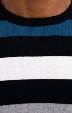 Pull Rayé -Haute couture k 54038002 at company TURQUOISE FONCE d 49