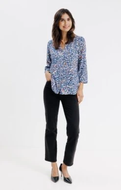 Chemisier Imprimé Floral 6 Chemisier Imprimé Floral -Haute couture k 57230033 armand thiery femme BLEU o 45