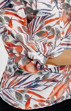 Blouse Col Mao Boutons Nacrés 9 Blouse Col Mao Boutons Nacrés -Haute couture k 57230037 armand thiery femme BLANC d2 48