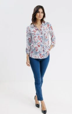 Chemise Imprimée Avec Snaps Nacrés -Haute couture k 57230047 armand thiery femme BLANC o 48