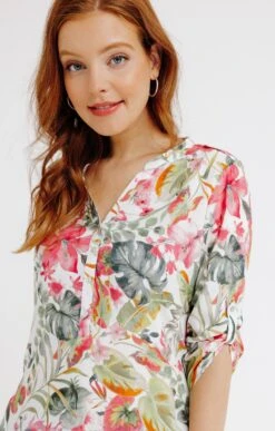 Blouse Col Mao Avec Pattes épaules -Haute couture k blouse col mao avec pattes epaules affinites BLANC d1 48