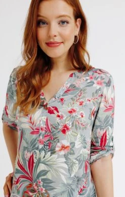 Blouse Col Mao Avec Strass -Haute couture k blouse col mao avec strass affinites VERT NIL d1 69