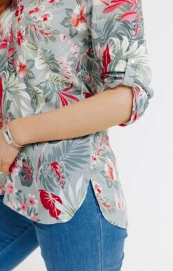 Blouse Col Mao Avec Strass -Haute couture k blouse col mao avec strass affinites VERT NIL d2 69