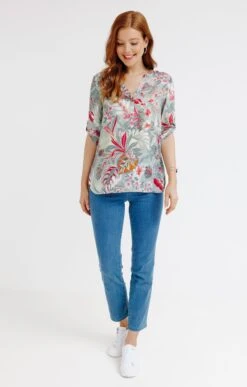 Blouse Col Mao Avec Strass -Haute couture k blouse col mao avec strass affinites VERT NIL o 69