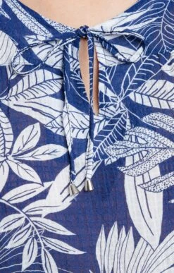 Blouse Imprimé à Fleurs -Haute couture k blouse imprime a fleurs armand thiery femme INDIGO d2 93