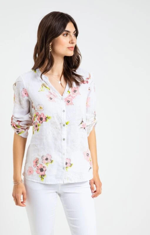 Blouse Imprimée Boutonnée