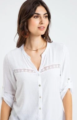 BLOUSE UNIE PLUMETIS -Haute couture k blouse unie fantaisie armand thiery femme BLANC d1 48