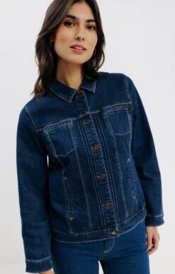 Blouson En Jean Stone -Haute couture k blouson en jeans stone armand thiery femme BLEU d1 45