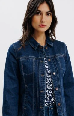 Blouson En Jean Stone -Haute couture k blouson en jeans stone armand thiery femme BLEU d2 45