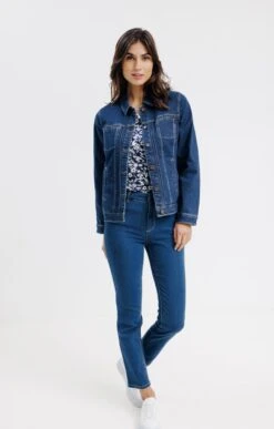 Blouson En Jean Stone -Haute couture k blouson en jeans stone armand thiery femme BLEU o 45