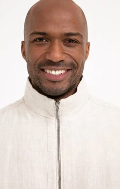 BLOUSON LINO -Haute couture k blouson lino attitude ECRU d2 68