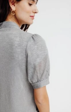 CARDIGAN BORD À BORD MANCHES COUDES -Haute couture k cardigan bord a bord manches coudes affinites KAKI CLAIR d3 104