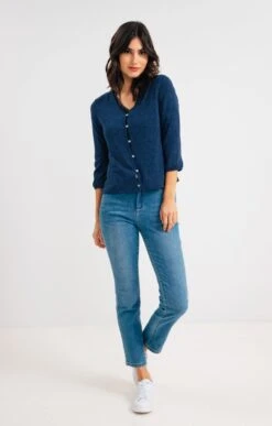 CARDIGAN BOUTONNÉ ALL OVER -Haute couture k cardigan boutonne all over armand thiery femme BLEU o 45