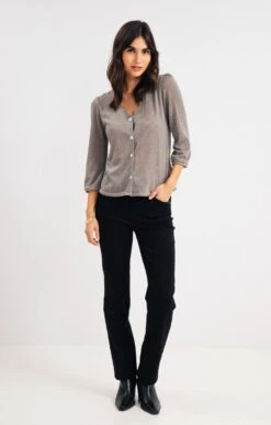 CARDIGAN COL V 6 CARDIGAN COL V -Haute couture k cardigan col v armand thiery femme KAKI CLAIR o 104