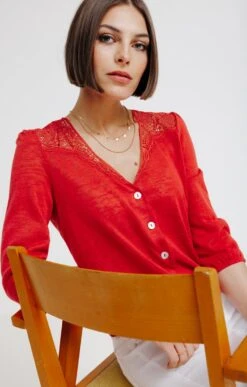 CARDIGAN COL V CROCHET PLACÉ 7 CARDIGAN COL V CROCHET PLACÉ -Haute couture k cardigan col v crochet place affinites VIOLINE d1 114