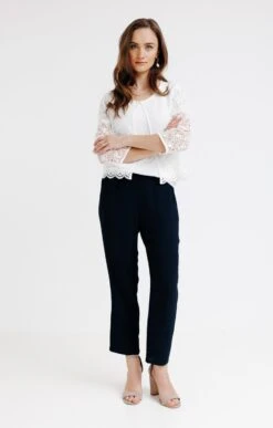 CARDIGAN CROCHET ALL OVER -Haute couture k cardigan crochet all over affinites ECRU o 68