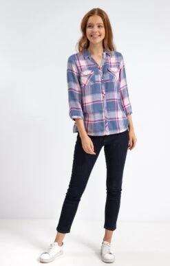 Chemise à Carreaux -Haute couture k chemise a carreaux affinites BLEU o 45