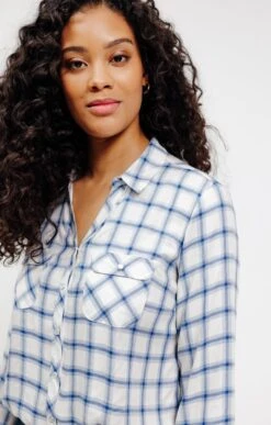 Chemise à Carreaux Snaps Nacrés -Haute couture k chemise a carreaux snaps nacre affinites BLEU CIEL d1 60