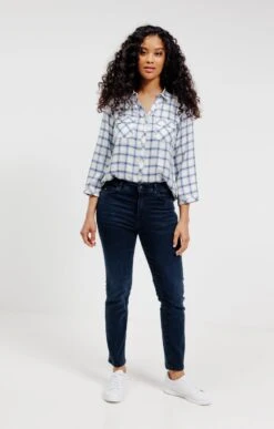 Chemise à Carreaux Snaps Nacrés -Haute couture k chemise a carreaux snaps nacre affinites BLEU CIEL o 60