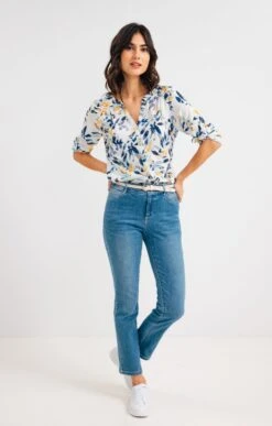 Chemise Col Mao Avec Boutons Nacre -Haute couture k chemise col mao avec boutons nacre armand thiery femme BLANC o 48