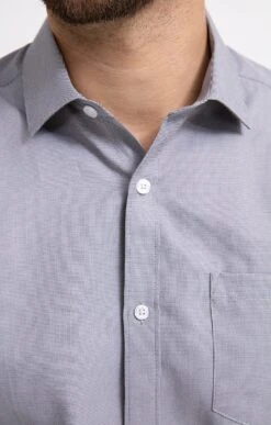 CHEMISE COUPE CONFORT BIGRIS -Haute couture k chemise coupe confort bigris per l uomo GRIS MOYEN d 10