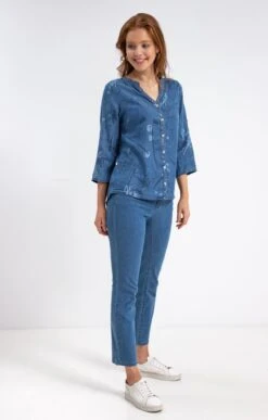 Chemise Imprimée -Haute couture k chemise imprimee affinites BLEU o 45