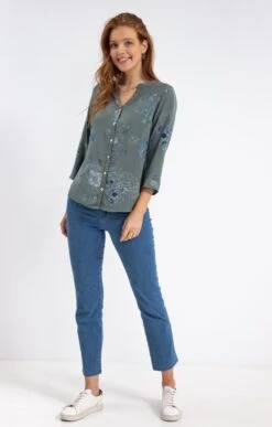 Chemise Imprimée Avec Sequins -Haute couture k chemise imprimee affinites TILLEUL d2 229