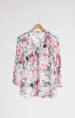 Chemise Imprimée Avec Boutons -Haute couture k chemise imprimee avec boutons affinites BLANC d3 48