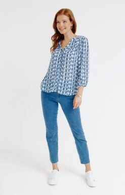 Chemise Imprimée Manches 3/4 6 Chemise Imprimée Manches 3/4 -Haute couture k chemise imprimee manches 3 4 affinites BLANC o 48