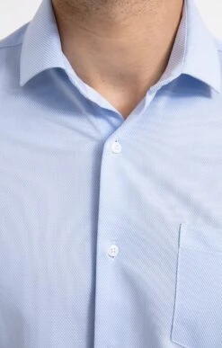 Chemise Manche Longue Coupe Ajustée -Haute couture k chemise manche longue coupe ajustee per l uomo BLEU CIEL d 60