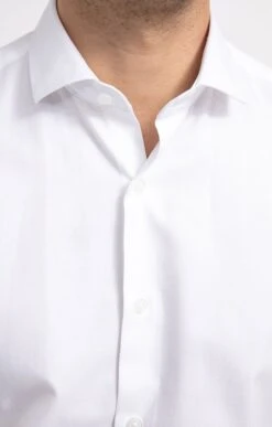 Chemise Manches Courtes Coupe Ajustée -Haute couture k chemise manches courtes coupe ajustee per l uomo BLANC d 48