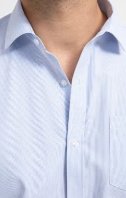 Chemise Manches Courtes Coupe Confort 8 Chemise Manches Courtes Coupe Confort -Haute couture k chemise manches courtes coupe confort per l uomo BLEU CIEL d 60