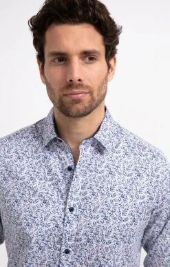 Chemise Regular à Motif Floral 8 Chemise Regular à Motif Floral -Haute couture k chemise regular a motif floral at company BLEU o 45