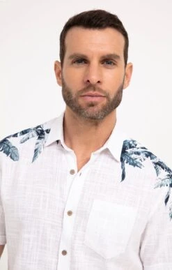 Chemise Regular à Motif Imprimé -Haute couture k chemise regular a motif imprime at company BLANC o 48