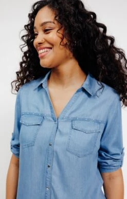 Chemise Unie -Haute couture k chemise unie affinites BLEU d1 45