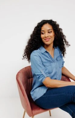 Chemise Unie -Haute couture k chemise unie affinites BLEU d2 45