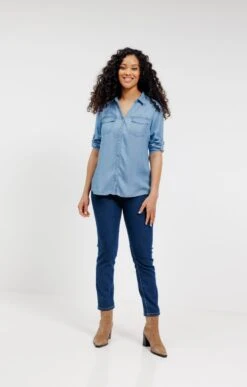 Chemise Unie -Haute couture k chemise unie affinites BLEU o 45