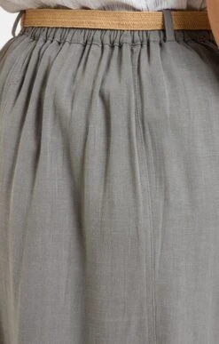 Jupe Avec Ceinture -Haute couture k jupe avec ceinture affinites KAKI CLAIR d2 104