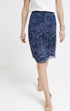 Jupe Courte Plissée -Haute couture k jupe courte plissee affinites MARINE o 2