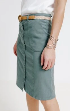 Jupe En Coton Et Tencel -Haute couture k jupe en coton et tencel affinites TILLEUL d1 229