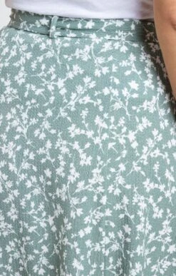 Jupe Plissée Imprimée -Haute couture k jupe plissee imprimee armand thiery femme VERT NIL d2 69