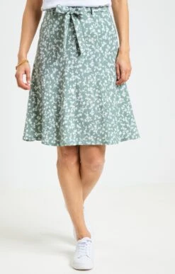 Jupe Plissée Imprimée -Haute couture k jupe plissee imprimee armand thiery femme VERT NIL o 69