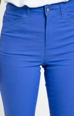 Pantacourt Avec Jeu De Surpiqures -Haute couture k pantacourt avec jeu de surpiqures affinites BLEU DUR d1 46