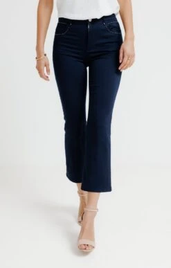 Pantacourt Bootcut En Coton -Haute couture k pantacourt bootcut en coton affinites MARINE o 2