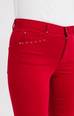 Pantacourt En Coton Avec Détails Clous -Haute couture k pantacourt en coton avec details clous affinites FUCHSIA d1 65