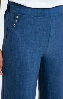 Pantacourt Uni Fluide Large -Haute couture k pantacourt uni fluide large armand thiery femme BLEU d1 45