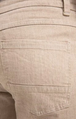 Pantalon 5 Poches Effet Lin -Haute couture k pantalon 5 poches linlook at company BEIGE d 44