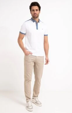 Pantalon 5 Poches Effet Lin -Haute couture k pantalon 5 poches linlook at company BEIGE o 44