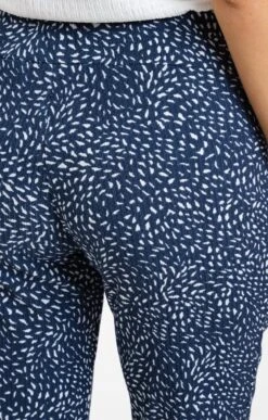 Pantalon 7/8 En Maille Imprimée -Haute couture k pantalon 7 8 en maille imprimee affinites BLEU d2 45
