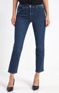 Pantalon Avec Broderies Fleurs 8 Pantalon Avec Broderies Fleurs -Haute couture k pantalon avec broderies fleurs affinites BLEU o 45